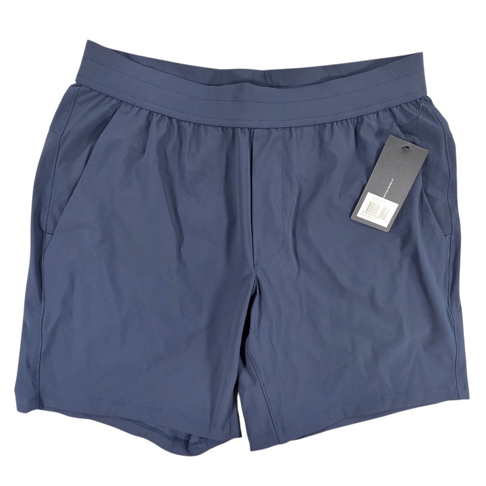 Ten Thousand Tech Everyday Shorts Navy Blue Unlined Medium Mens Activewear 7"